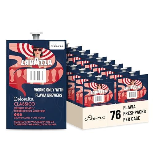 Flavia Lavazza Dolcevita Classico Coffee Freshpacks works only with Flavia Brewers, Medium Roast (Case of 76) - Image 1