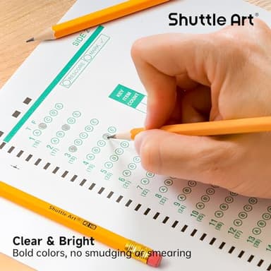 Shuttle Art Wood-Cased #2 HB Pencils, 350 Pack Sharpened Yellow Pencils with Erasers, Bulk Pack Graphite Pencils for School and Teacher Supplies, Writing, Drawing and Sketching - Image 4