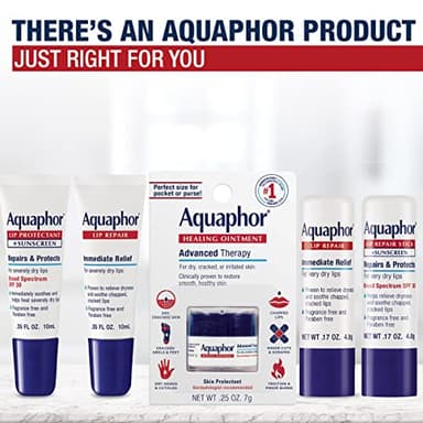Aquaphor Lip Balm Set with Jojoba Oil and Shea Butter, Lip Repair Stick (2 x 0.17 Oz) + Repair Stick with Sunscreen SPF 30 (2 x 0.17 Oz), Fragrance Free, Paraben Free, Immediately Relieves Dryness - Image 8