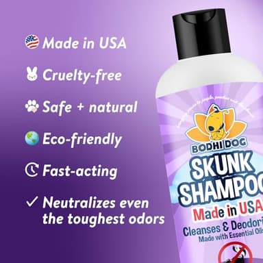 Bodhi Dog Skunk Shampoo - Odor Remover with Essential Oils for Dogs & Cats - Cleans, Deodorizes & Eliminates Skunk Smell - Gentle on Skin & Suitable for Pets of All Sizes - Made in USA (16 Fl Oz) - Image 2