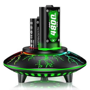 Ponkor Rechargeable Battery Packs for Xbox Series X|S/Xbox One, 2x4800mWh Batteries with High-Speed Charging Station for Xbox One S/Xbox One X/Xbox One Elite Controller - Image 1