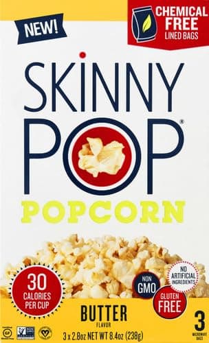 SkinnyPop Butter Popcorn, 2.8 Oz, 3 Ct - Image 3