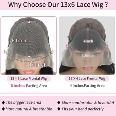 Jamoro 13x6 Lace Front Wigs Human Hair 200% Density 28 Inch Body Wave Lace Front Wigs Human Hair Pre Plucked Real Human Hair Wig with Baby Hair Glueless Wigs Human Hair Lace Front Wigs - Image 3