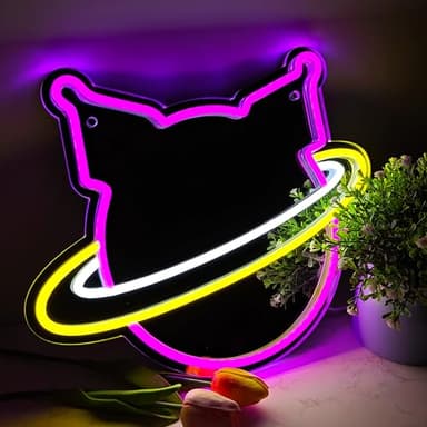 Anime Neon Sign Kuromii Neon Night Light for Wall Decor, Kuromii Planet Neon Mirror, Anime Room Decor, Kawaii Home Decor, Unique Wall Art - Image 2