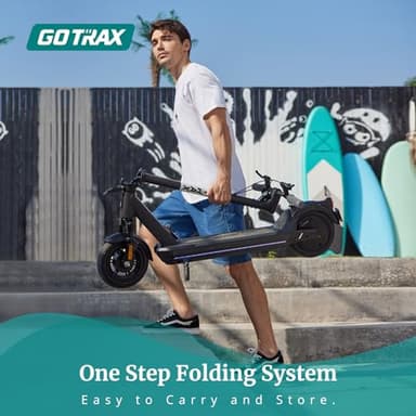 Gotrax Eclipse Electric Scooter, 10" Solid Tire, Max 20Mph Speed and 28Mile Range 500W Motor with Front Double Suspension Commuting EScooter for Adult, Black - Image 4