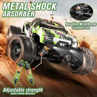 X-TMAGA Rc Cars 1:18 All Terrain RC Car for Adults & Boys (18305), 4WD Off-Road RC Truck High Speed Fast 40+ KPH, 4X4 Waterproof Remote Control Car with 2 Rechargeable Batteries - Image 3