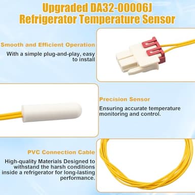 DA32-00006J Refrigerator Temperature Sensor Compatible with Samsung Refrigerators RF27T5501SG/AA, RF28T5101SR/AA, RF27T5241SR/AA and RF27T5201SG/AA, 2-Pack - Image 3