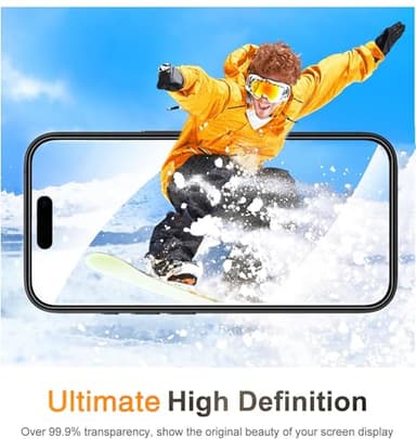 Wiaocit 3 Pack Tempered Glass Screen Protector for iPhone 16 with 3 Pack Camera Lens Protector, 9H Hardness, Bubble Free, Case Friendly - Image 7