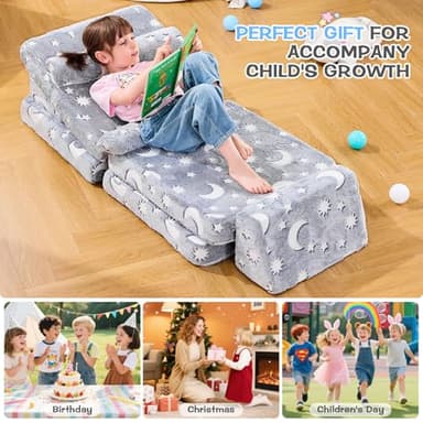 IFNOW Modular Kids Play Couch,Toddler Couch Kids Sofa,Child Sectional Sofa,Bedroom and Playroom Furniture for Toddlers,Convertible Foam and Floor Cushion for Boys and Girls,Glow in The Dark,Star - Image 7