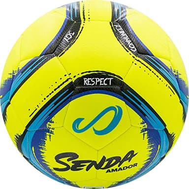 SENDA Amador Training Soccer Ball, Fair Trade Certified, Yellow/Light Blue, Size 5 (Ages 13 & Up) - Image 2