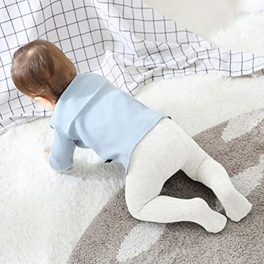 Zando Infant Soft Tights Toddler Seamless Leggings Tights for Baby Girls Winter Knit Warm Newborn Pants Stockings 1 Pack White X-Large/2-4 Year - Image 7