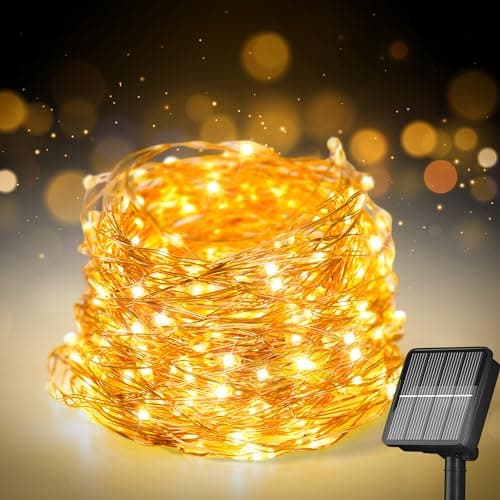 Selarlyt 200 LED 72Ft Solar String Lights for Outside, Solar Fairy Lights for Outside Waterproof with 8 Modes, Twinkle Light for Patio Tree Christmas Party Wedding Decor(Warm White) - Image 1