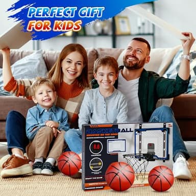 HopeRock Indoor Basketball Hoop Toys for Kids, Adjustable Height Basketball Hoop Over The Door, Mini Hoops with Scoreboard, Basketball Toys Christmas Birthday Gifts for Boys Age 4 5 6 7 8 9 10 11 12+ - Image 7