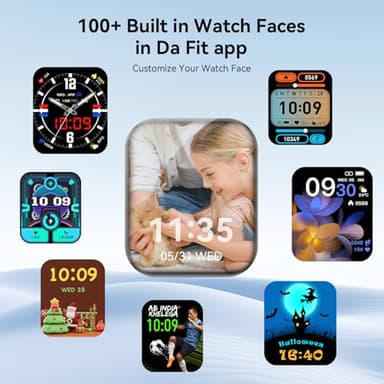 Smart Watch, 1.85" Smartwatch for Men Women (Answer/Make Call), Heart Rate, Sleep Monitor, Pedometer, 120+ Sport Modes Activity Tracker, IP68 Waterproof Fitness Watch for Android iOS (Black) - Image 5