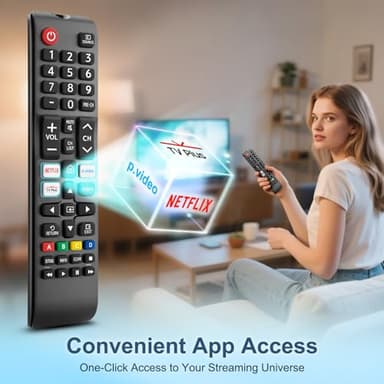 【Pack of 2】 Universal for Samsung-TV-Remote-Control Replacement,Compatible with All Samsung Smart Frame QLED LED 7 Series TVs - Image 4