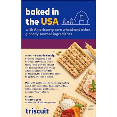 Triscuit Rosemary & Olive Oil Whole Grain Wheat Crackers, Lunch Snacks, Bulk Snack Crackers, 6 - 8.5 oz Boxes - Image 17