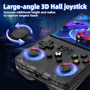 R36 Max Retro Handheld Game Console, Video Game Console with 64G Built-in 18000+ Games, 4000mAh Rechargeable, Support 30+ Simulators, Linux System, 4.0 Inch IPS Screen Portable Pocket Arcade, Black - Image 5