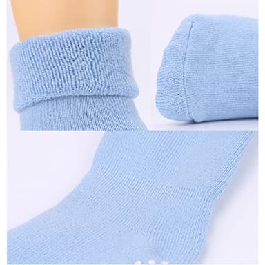 VWU Baby Toddler Kids Ankle Crew Socks with Grips Unisex Warm Thick Cotton Winter Socks 1-3T 6 Color - Image 6