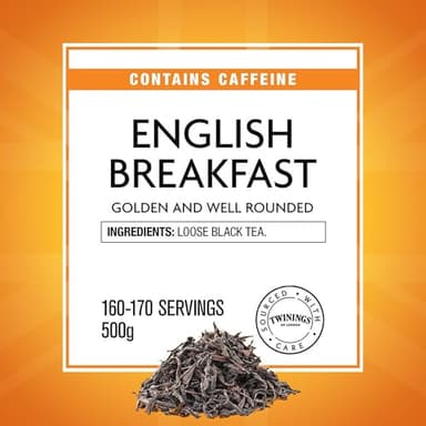 Twinings English Breakfast Loose Leaf Black Tea, 17.64 Ounce (500g) Tin, Caffeinated, Enjoy Hot or Iced - Image 5