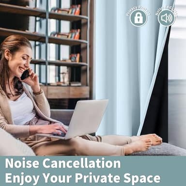 BGment Baby Blue 100% Blackout Curtains for Nursery Bedroom 72 Inch Length 2 Panels, Thermal Insulated Full Light Blocking Grommet Noise Cancelling Window Curtains for Kids Room, 42 Inch Wide Each - Image 5