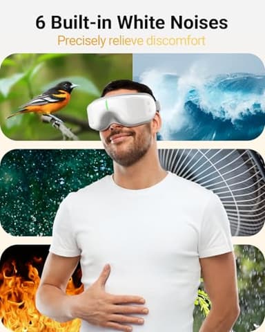 Comfytemp Eye Massager with Heat, Birthday Gifts for Mom Wife Women Men Dad, FSA HSA Eligible Smart Heated Mask Massager with Music for Migraine, Eyes Fatigue, Puffiness, and Dryness Relief - Image 5