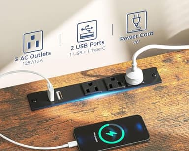 Casaottima Dresser for Bedroom with Charging Station, 55" Long Dresser with 13 Storage Drawers, Large Fabric Dressers Chests of Drawers with Shelves, Black and Vintage - Image 5