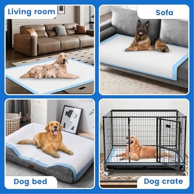 Gimars XXXL 31X47” 40 Counts Thicken 6 Layers Ultra Absorbent Dog Pee Pads Extra Large Leak-Proof Odor-Control Puppy Training Pads Quick Dry Pee Pads for Dogs Cats Pets - Image 4