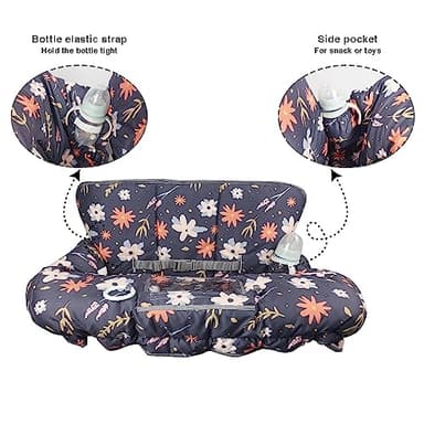 Shopping Cart Cover for Baby/Toddler, Cozy High Chair Cover, with Removable positioner, Dark Blue - Image 5