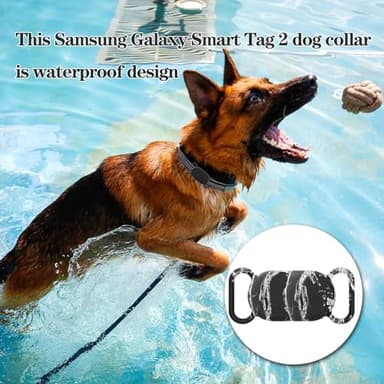 Rzttwl Waterproof Dog Collar Holder Compatible with Samsung Galaxy SmartTag 2, Silicone GPS Tracker Hidden Loop Holder for Samsung Tag 2, Anti-Lost Dog Collar Smart Tag 2 Case(Blue) - Image 4