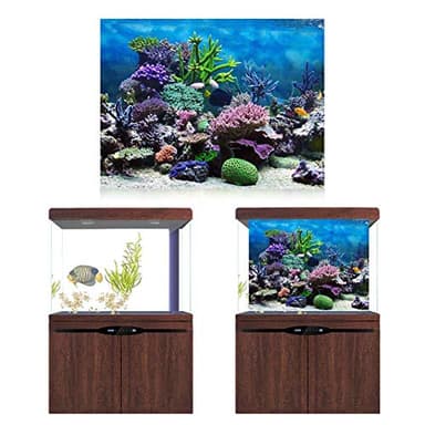 Zerodis PVC Adhesive Aquarium Fish Background Poster,Landscape Wallpaper Painting Sticker Underwater Decor(76 * 30cm) - Image 5
