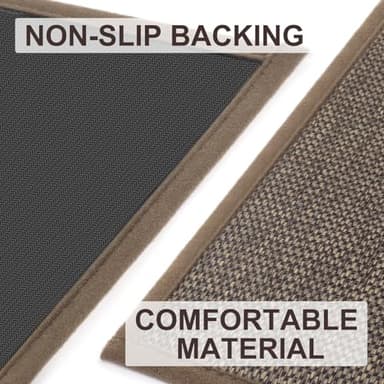 LEKEEPGO Door Mat 17"x29", Non Slip Door Mat Indoor Entrance, Rubber Backing Indoor Door mat Washable Absorbent Low-Profile Doormat Front Entryway Entry Resist Dirt Inside Door Mats, Brown - Image 3