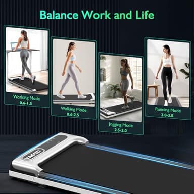 YAGUD Walking Pad, Under Desk Treadmill for Home Office, 2 in 1 Portable Walking Treadmill with Remote Control, Walking Jogging Machine in LED Display - Image 4