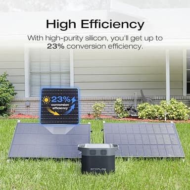 EF ECOFLOW Solar Generators, DELTA 2 Portable Power Station with 2PCS 100W 12V Solar Panels, 1024Wh LFP Battery, Fast Charging, Power Station for Home Backup, Camping&RVs - Image 5