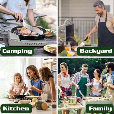 120 Pcs Griddle Accessories Kit for Blackstone - Perfect Flat Top Grill Accessories for Outdoor, Professional Round Melting Dome with Cast Iron Smash Burger Press for Barbecue. - Image 7