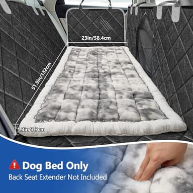 Thickened Dog Bed for Car Back Seat, Upgraded Bottom Non-Slip,Fits Hard Bottom car seat Cover for Dogs, Premium Mixed Color ,Bog Car Seat Cover - Image 3