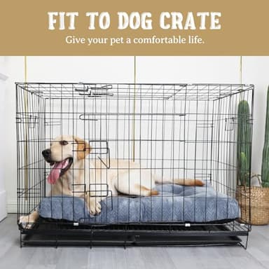 Klamklovf Dog Bed Crate Pad for Small Dogs, Fits 24Inch Dog Crate, Easy Maintenance, Machine Wash (Grey, Small (24'*18'*4")) - Image 7