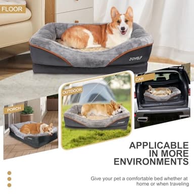 JOYELF XLarge Memory Foam Dog Bed, Orthopedic Dog Bed & Sofa with Removable Washable Cover and Squeaker Toy as Gift - Image 6
