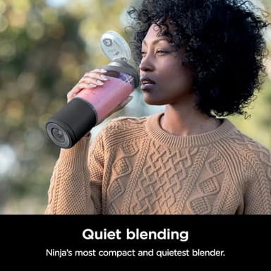 Ninja Blast 16 oz. Personal Portable Blender with Leak Proof Lid and Easy Sip Spout, Perfect for Smoothies, Cordless, USB-C Rechargeable, Dishwasher Safe Parts (Renewed) (Black) - Image 3