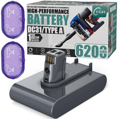 EGR Upgraded 6200mAh DC35 Battery Replacement Compatible with Dyson DC31 DC34 DC35 DC44 DC45 917083-01 Battery Handheld Vacuum Cleaner Battery(Not Fit All Type B, DC31 DC35 DC44 MK2) - Image 1