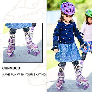 Cunmucu Kids Roller Skates Girls Gifts – 4 Sizes Adjustable Toddler Roller Girls Skates Outdoor Indoor for Youth and Children, Patines para Niñas with Light up Wheels - Image 7