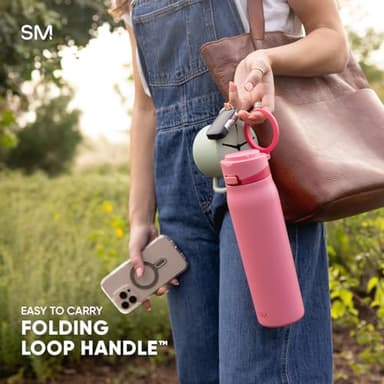 Simple Modern Mesa Loop Water Bottle with Straw | 30oz Cup Holder Friendly Insulated Stainless Steel Bottles for Travel, Sports and School | Steel Harbor - Image 7