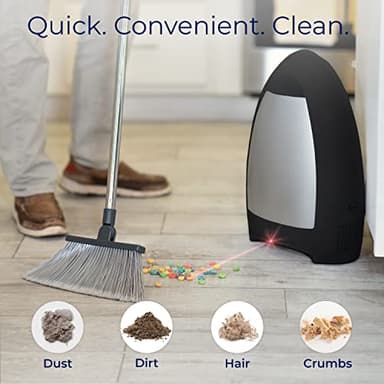 EyeVac Home Touchless Vacuum Automatic Dustpan - Great for Sweeping Pet Hair Food Dirt Kitchen - Ultra Fast & Powerful, No More Bending Down, Bagless, Corded, Automatic Sensor, 1000 Watt (Matte Black) - Image 2