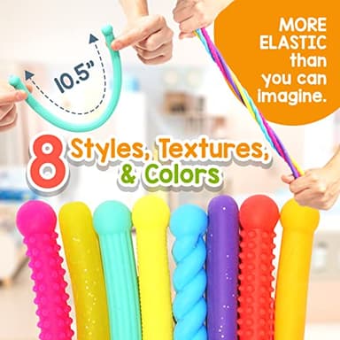 Sensory Autism Toys for Kids - Textured Stretchy Fidget Toys for Stress Anxiety - Sensory Toys Special Needs for Autistic Children Toddlers Boys Girls Stocking Stuffers Gifts, Treasure Box Classroom - Image 2