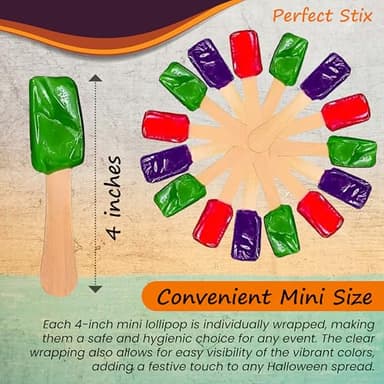 Perfect Stix Mini Lollipops for Kids. Variety Pack of Halloween Candy. Great for Halloween Goody Bags. - Image 2