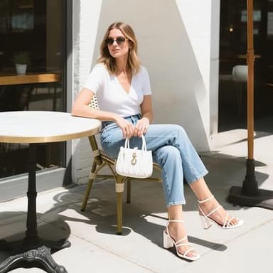 DREAM PAIRS Women's Heels Chunky Block Strappy Square Open Toe Ankle Buckle Heeled Sandals Wedding Party Dress Shoes Indie,Size 7,White,SDHS2428W - Image 6