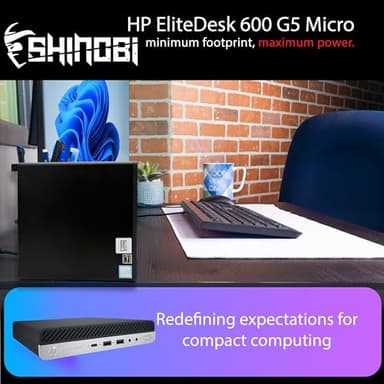 HP EliteDesk 600 G5 Mini PC | Intel Core i5-9500T | 16GB RAM | 512GB NVMe | Built in AX210 Wi-Fi BT | Windows 11 Pro | Mini Desktop Computer (Renewed) (16GB RAM + 512GB NVMe) - Image 5