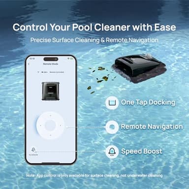 Beatbot AquaSense 2 Pro Cordless Robotic Pool Cleaner, Unmatched 5-in-1 Cleaning, Surface Parking, Skimmer with APP Control, Water Clarification, for Pools up to 3,875 Sq.ft – Obsidian - Image 3