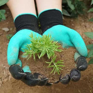 HHSZZY Gardening Gloves with Claws, Waterproof, Breathable, for Digging Planting, Puncture Resistant, Best Gifts for Women. (Green) - Image 5