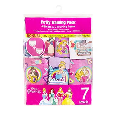 Disney girls Princess Potty Training Pants Multipack Underwear, Princombo7pk, 4T US - Image 2