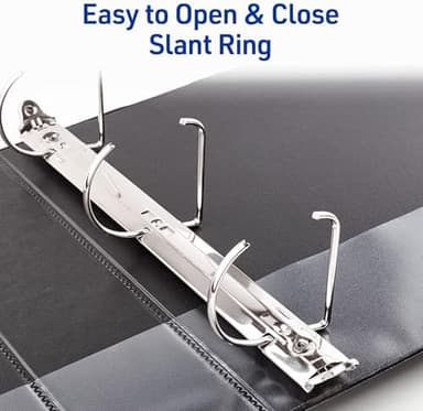 Avery Durable View 3 Ring Binder, 3 Inch Slant Rings, 1 Black Binder (17041 - Image 5